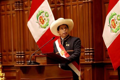 Pedro Castillo jura como Presidente de Perú: "Los jóvenes que no trabajan ni estudian tendrán que cumplir con el servicio militar"