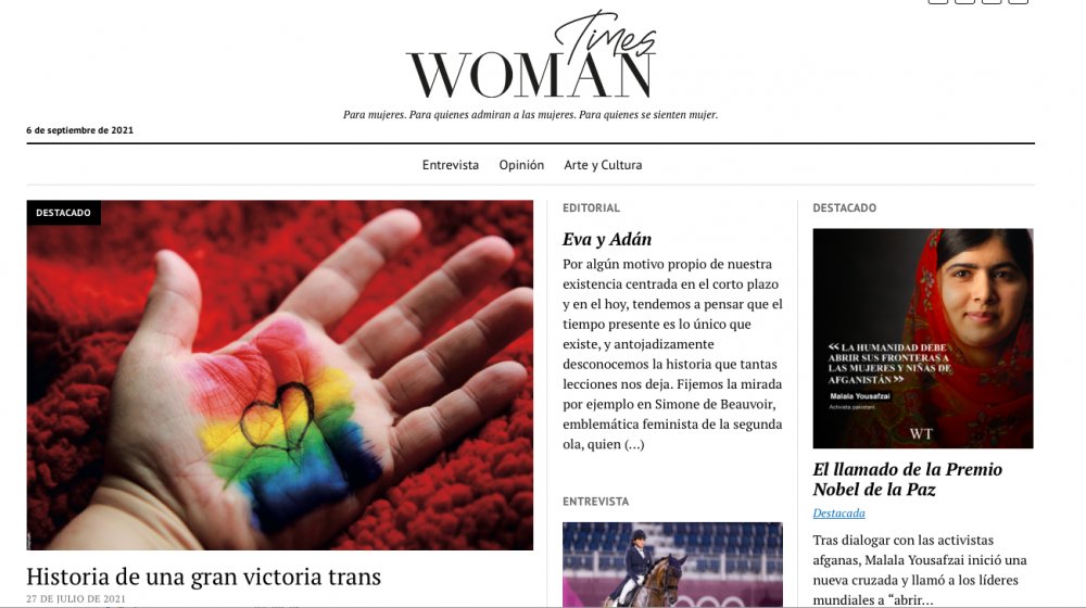 Woman Times: el diario que promueve equidad de género con temas por y para mujeres